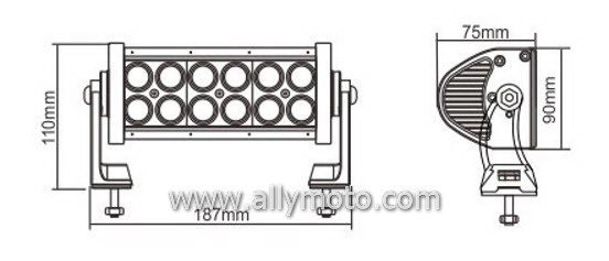 36W LED Light Bar 2045